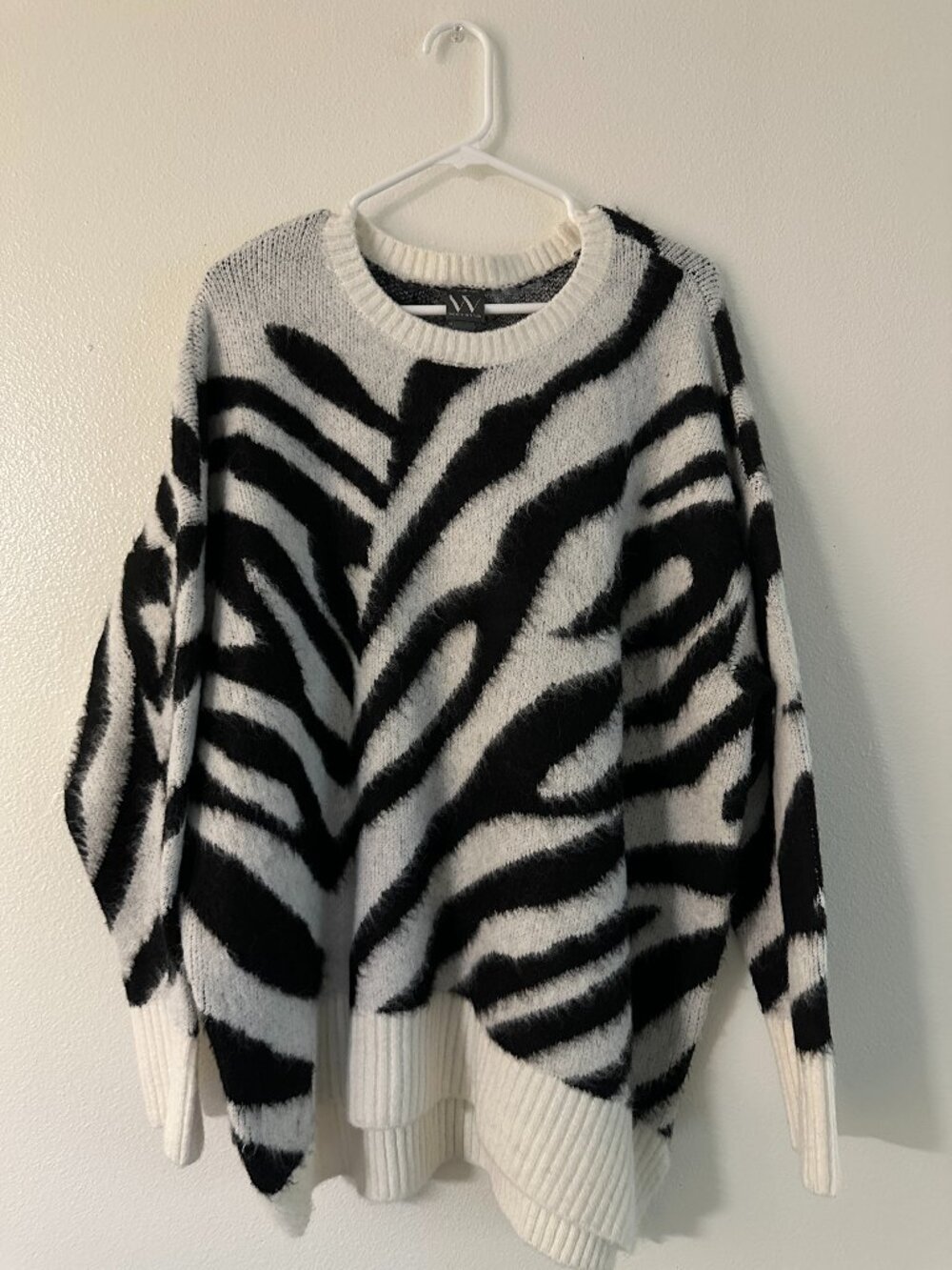 Worthington Women's XXL Zebra Print Oversized Sweater
